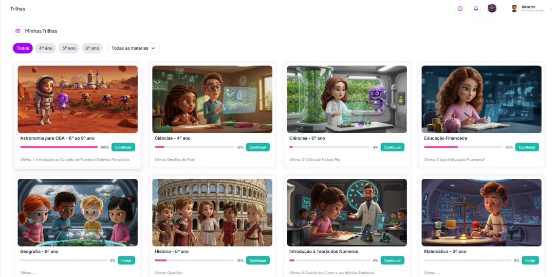 Interface de trilhas